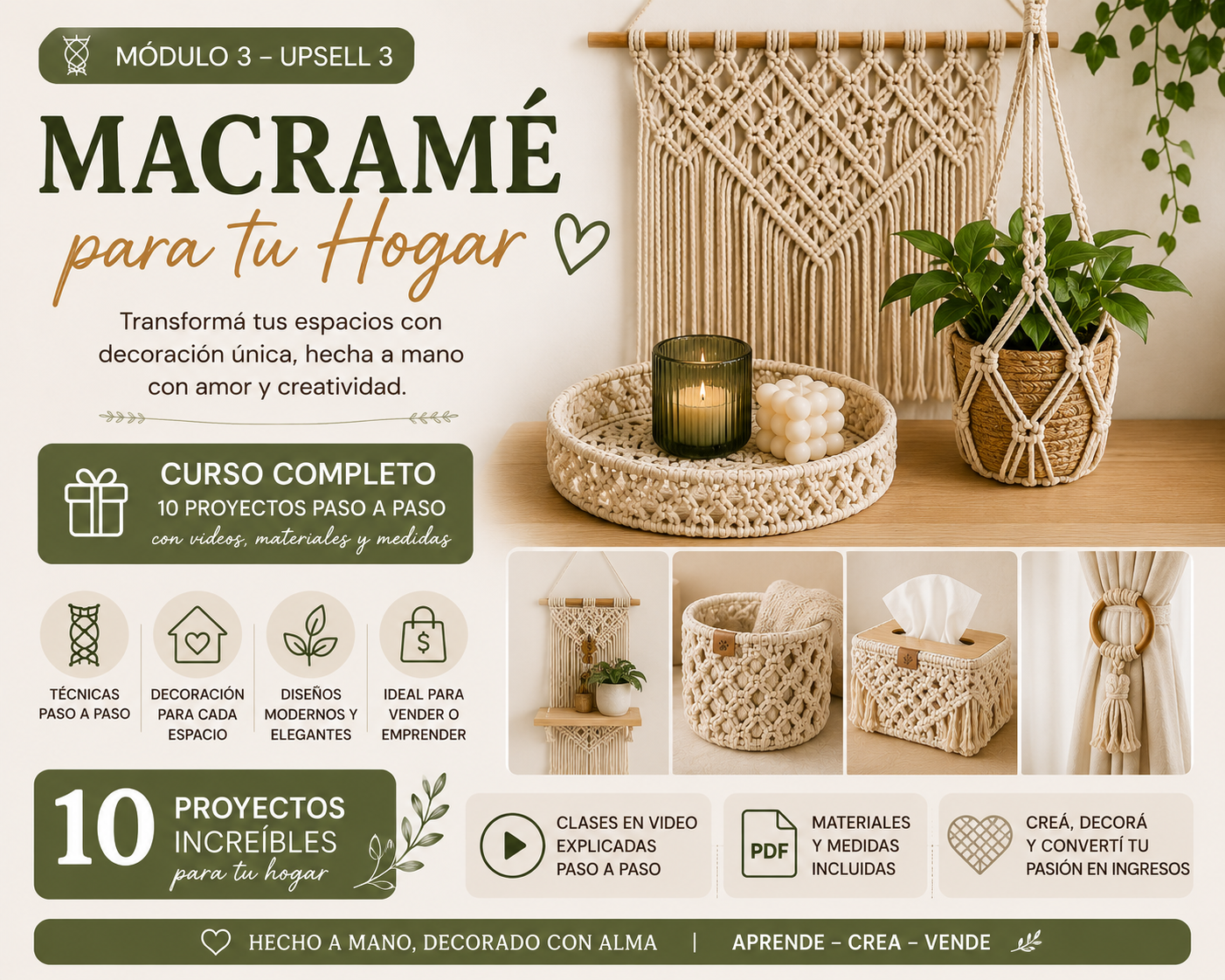 Macramé para tu Hogar | 10 Proyectos de Decoración Paso a Paso