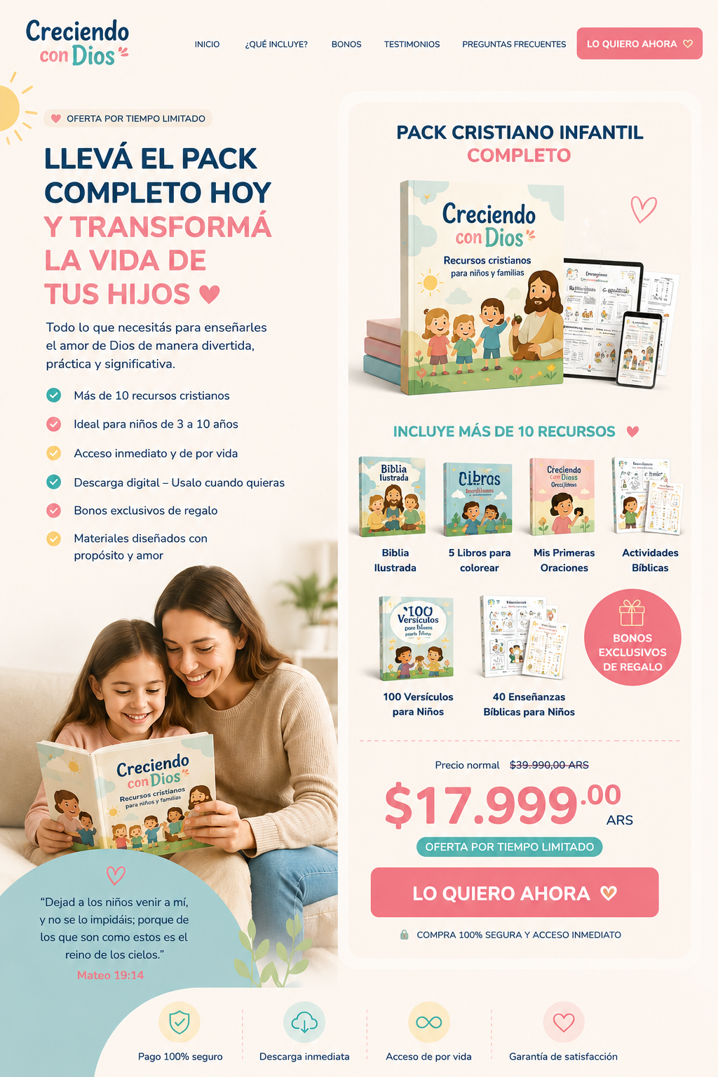 Biblia Infantil Digital + Actividades Cristianas para Niños